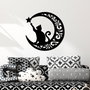 Wallity Cat 3 Accesorio Decorativo de Pared de Metal Negro 55 x 55 cm